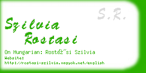 szilvia rostasi business card
